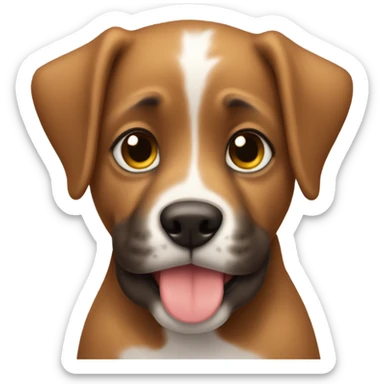 a puppy-loving boyfriend sticker