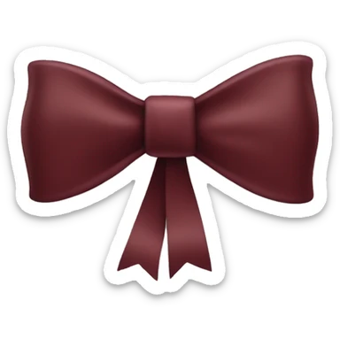 Dark red iPhone bow sticker