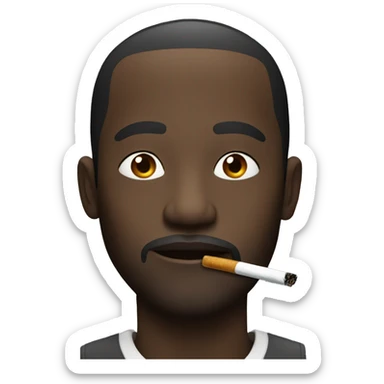 a black man who smokes sticker