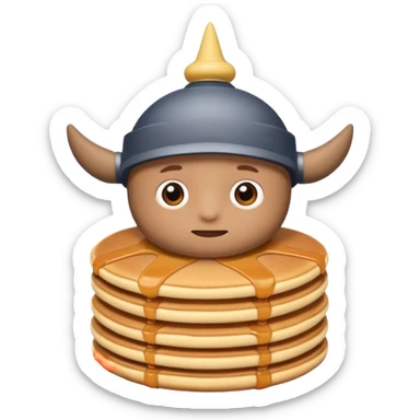 Mini pekka con un panqueque en la cabeza sticker