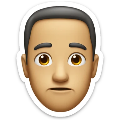 side eye with frown face sticker