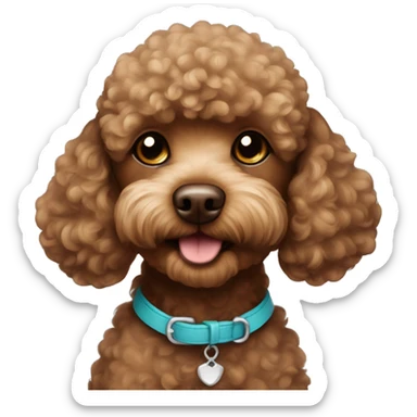 A brown toy poodle sticker