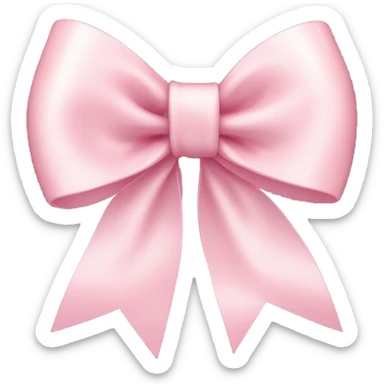 light pink ribbon bow sticker