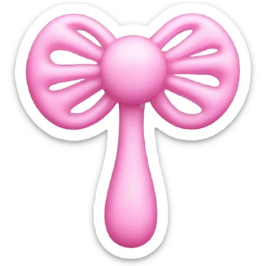 Pink baby rattle sticker