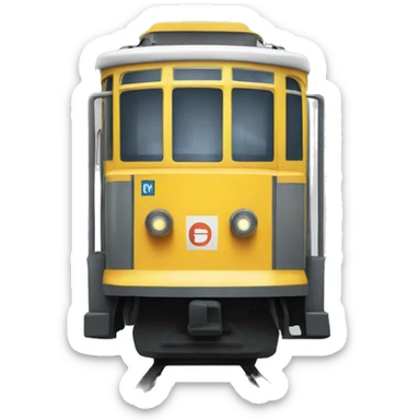 Public transport tram sticker