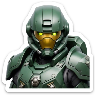 Cinematic Realistic StarCraft Terran Marine Portrait, depicted with rugged determination and futuristic military precision. Clad in advanced, intricately detailed tactical armor in consistent dark green and grey hues, his steely eyes and determined features exude unwavering resolve. Rendered with lifelike texture and dynamic, high-contrast lighting, high shine, noble and disciplined, capturing the essence of a legendary Terran Marine poised for interstellar battle. sticker