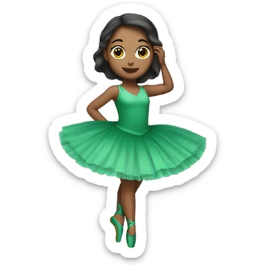 bailarina verde sticker