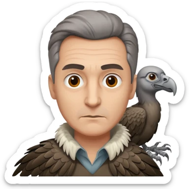 Man mixed with vulture sticker