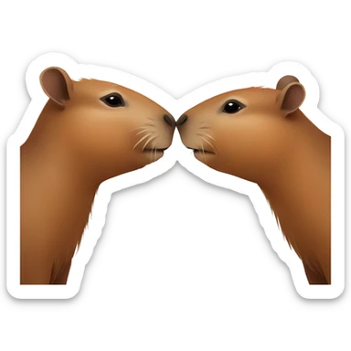 Gay Capybara kiss sticker