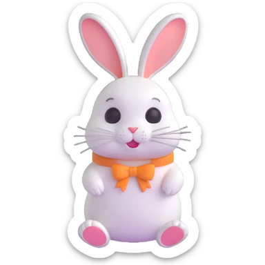 A cute and funny rabbit sticker