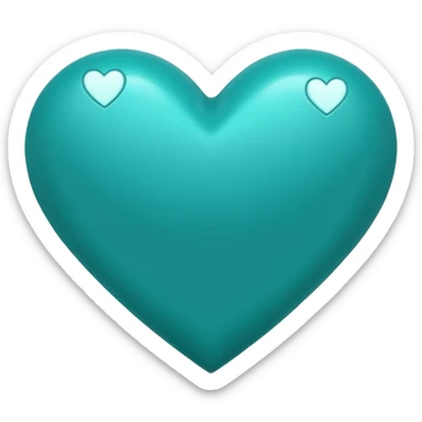 Teal heart saying 'da best'  sticker