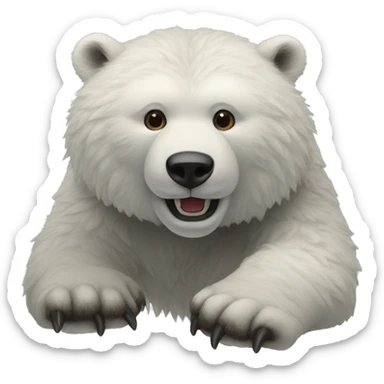 Winkender Eisbär  sticker
