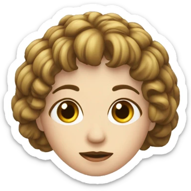 Carita coqueta con pestañas largas y guiñando un ojo sticker