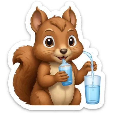  Suu çeken sincap sticker