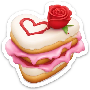 Un coeur rouge avec des eclair de tonnerre rose autour  sticker