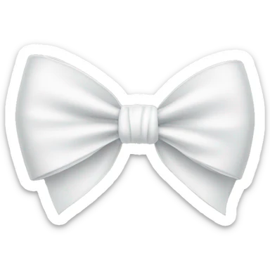 White bow sticker