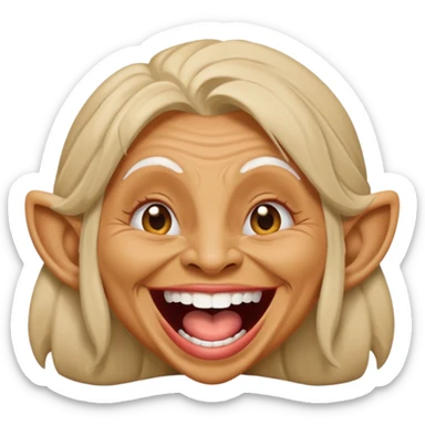 Make a women laughing women troll laughing sticker