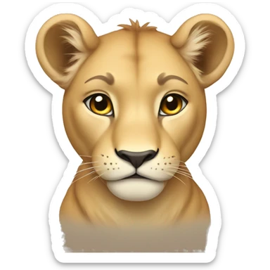 Cute lioness sticker