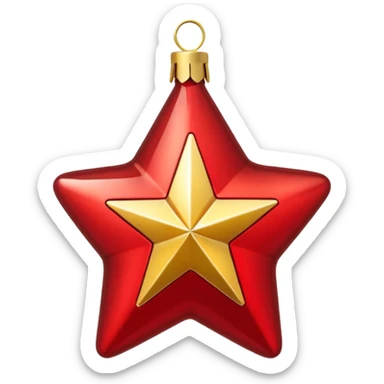 Christmas tree ornament sticker