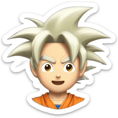 Goku-tête-rigole-de-joie sticker
