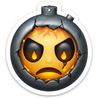Bomb face sticker