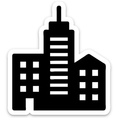 городская архитектура здания высотки sticker