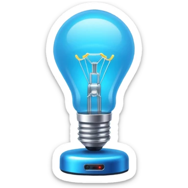 1980s neon light blue lighting lamp sticker