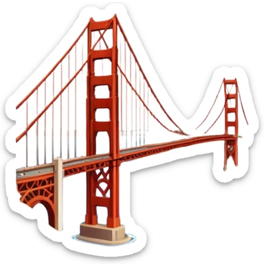 Cinematic Realistic Golden Gate Bridge Emoji sticker