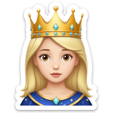 Girl with crown of my universe sticker