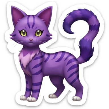 Purrloin-Delcatty-Pokémon-Fakémon-hybrid-creature (full body) sticker