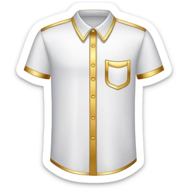 gold outline of a shir sticker