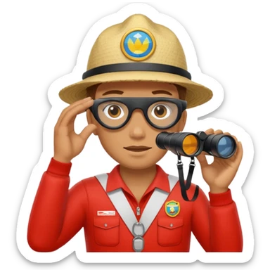 Lifeguard with Binoculars sticker
