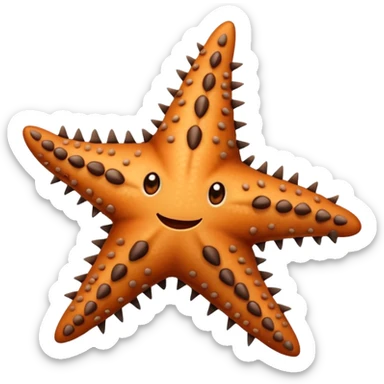 Starfish in leather wear sticker
