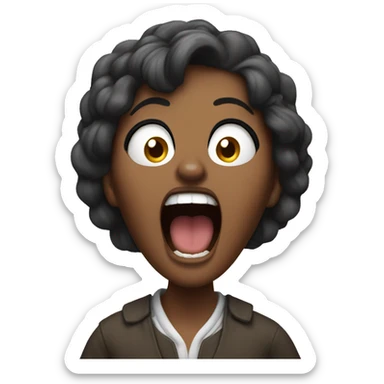 teresa thyper super  screaming exagg sticker