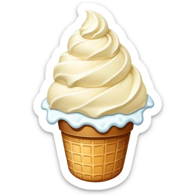 helado granizado with crunchy ice pieces, vanilla ice cream with small chunks of ice or chocolate sticker