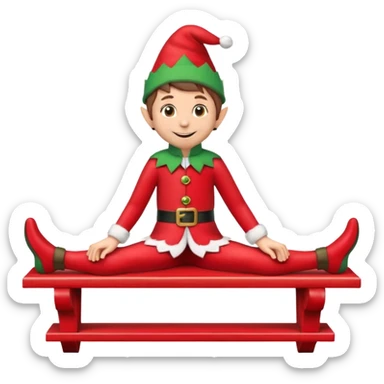 elf on the shelf sitting on a shelf sticker