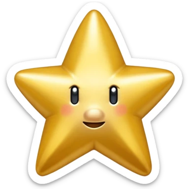 ESTRELLA DE SUPER MARIO SIN NARIZ sticker