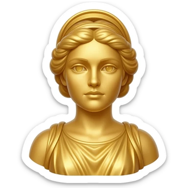 golden statue of greek goddess Aphrodite sticker