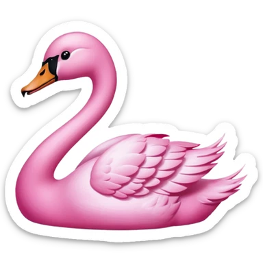 pink swan sticker
