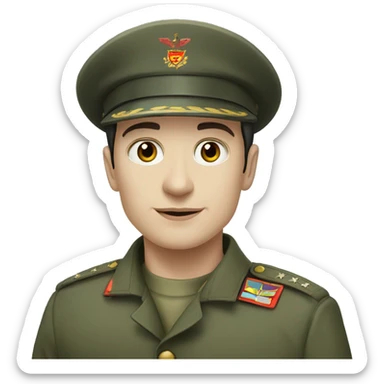 pavel durov in military uniform sticker
