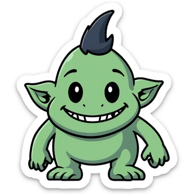 Classic troll face meme with creepy smile, popular on YouTube sticker