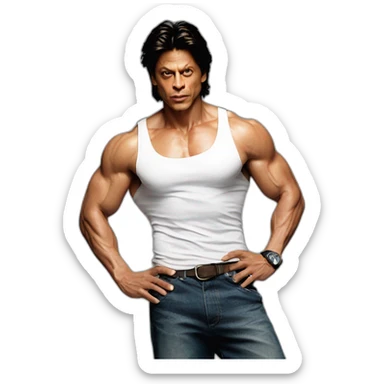 srk with 6pack abs  sticker