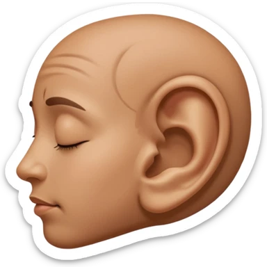 an ear praising God sticker