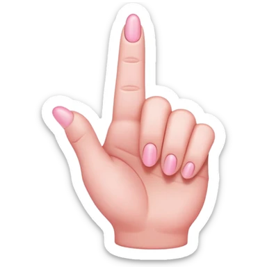 Light pink middle finger sticker
