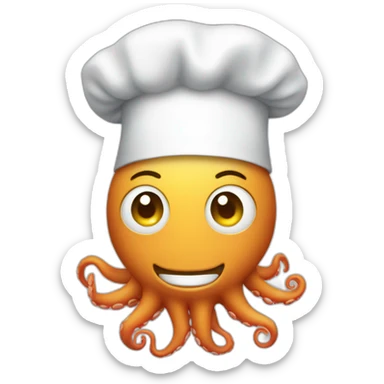 Octopus chef sticker