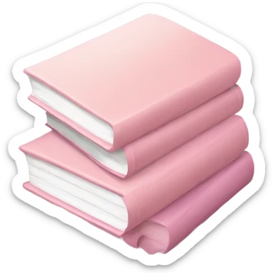 Light pink book stack sticker