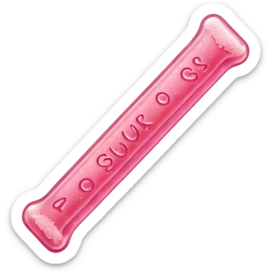 pink sour gummy stick sticker