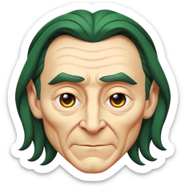 Loki marvel movies character face only older sticker