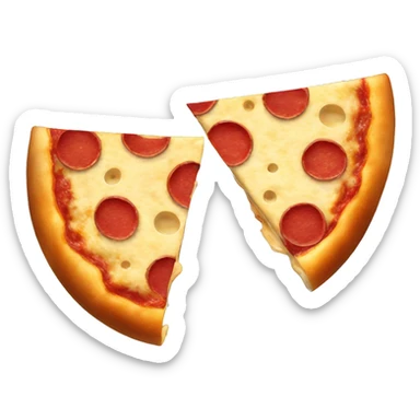 half cheese an half pepperoni pizza sticker