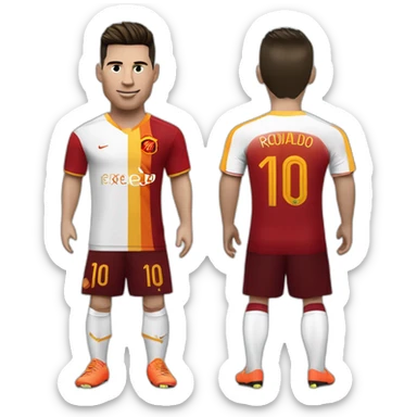 Messi et ronaldo avec le maillot de galatasaray sticker
